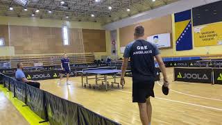 Konstantinus Angelakis GREECE - Dragos Bujor Romania final Balkan Table Tennis championship