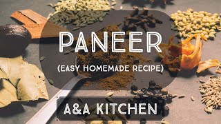 Paneer - Homemade with JUST 2 ingredients. | Quick and Easy Recipe (no voiceover).