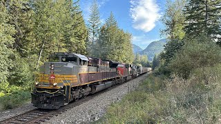 MUST SEE!! GREAT POWER! CPKC 874 @ Spuzzum BC Canada 21SEP24 CP Heritage Unit SD70ACU 7010 Leading