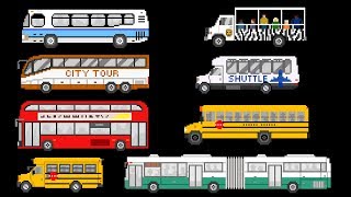 Buses: Book Version - Street Vehicles - The Kids' Picture Show (Fun & Educational Learning Video)