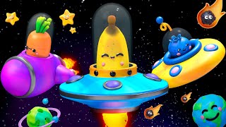 Baby Fruit Dancing in a SPACE ADVENTURE 🍎🍊🍋‍🍏🍇 Sensory Video