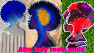 Afro lady comb resin Silicone mold / DIY Resin Art 🍀part 7🩵💖