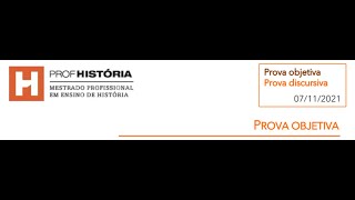 PROFHISTÓRIA 2022 - CORREÇÃO DO EXAME - PARTE 2