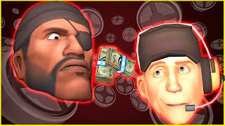 Scout tries to sell NFTs to Demoman.(15.ai. Gmod anim,with subtitles)