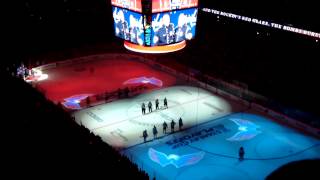 Rangers Fans Scream During National Anthem At Caps Game