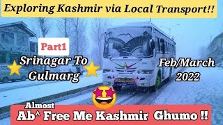 Kashmir Trip via Local Transport|Srinagar To Gulmarg|Kashmir Travel Guide|Kashmir Budget Trip