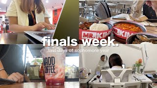 finals week study vlog | cramming my final exams, late-night studying, productive