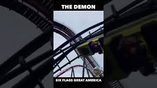 THE DEMON roller coaster Six Flags Great America #shorts #rollercoaster #sixflags