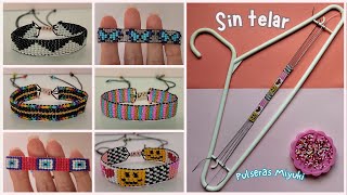 6 PULSERAS MIYUKI SIN TELAR 🩷 TUTORIAL PARA PRINCIPIANTES