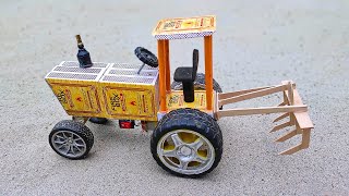 How to make Matchbox Tractor at Home | Diy Mini Tractor | Mini Tractor Science Project