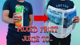 Mixed Fruit Juice to Newspaper MAGIC Tutorial #mr_yut_magic #magiciantricks #magic