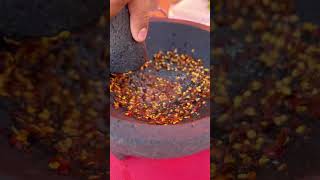 Mexican street food carnitas made it on a lava rock #asmr