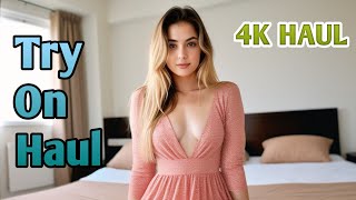 {4K} See~Through Lingerie Try on Haul - Transparent Clothes See through (2024) Angel TryOns