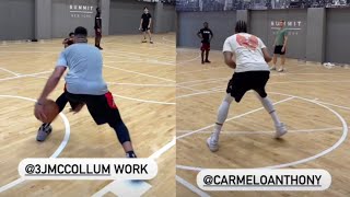 Carmelo Anthony And CJ Mccollum Are Working Together At New York.