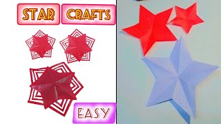 How to make paper Star✨  - CUTE Star Origami - Kagaj Se Star banane ka tarika - Paper craft Ideas