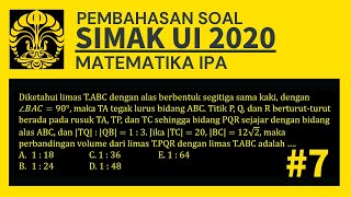 #SIMAKUI                              Pembahasan Soal Asli SIMAK UI 2020 Matematika IPA Dimensi Tiga