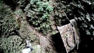 Rappelling into the Waitomo, NZ Limestone Caves