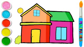 How to Draw a Cute House Easy for Kids and Toddlers