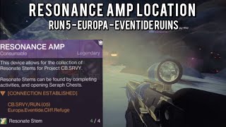 Resonance Amp Location - RUN 5 Europa Eventide Cliff Refuge #destiny2 #seasonoftheseraph