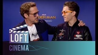 Tom Holland fotoboombea nuestra entrevista en NY con Robert Downy Jr!