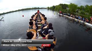 Milton Dragon Boat Race Festival 2017: Race 34 - 500m Grand Final - Iron Dragons Gold