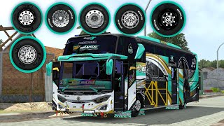 SHARE‼️UPDATE KODENAME VELG ALCOA WHITE BLACK MBOIS😍😍 |NO PW|| BUSSID V4.2