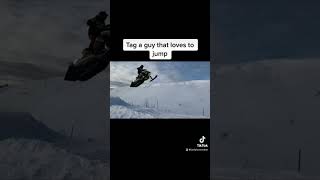 600rs Launches off jump #snowmobile