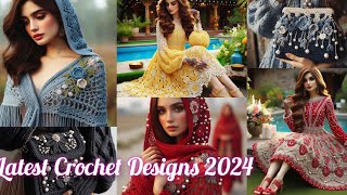 Latest Designs 2024|| Crochet alpine stitch|| 2024 #crochet #knitting #fashion #crocheting #2024