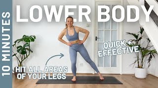 10 MIN LEGS WORKOUT - Strengthen Your Legs - No Jumping, All Bodyweight