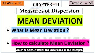 (60) Mean Deviation - Meaning