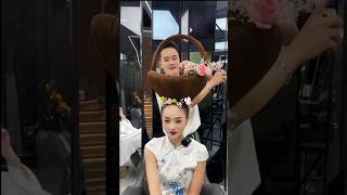 Chinese Hair Cutting #hair #hairstyle #youtubeshorts #barbershop