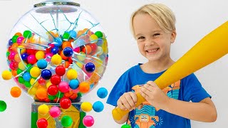 Chris and Michael Play with Giant Gumball Machine