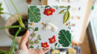 SUB) 정원 속의 새 1🕊, 프랑스 자수 A Bird in the Garden 1🕊, Hand Embroidery Tutorial