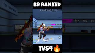 1vs4🤯 BR RANKED Destroyed in Seconds 😱 #shorts #shortsfeed