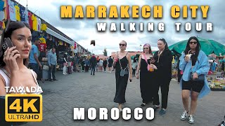 Marrakech city walking journey (4K UHD) Morocco