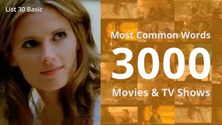 List 30 Basic | Most Common English Words 3000 | Daily Spoken Phrases | Learn English With TV Series