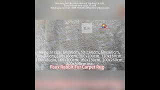 Home Decor Luxury Soft Fake Fur Rugs For Living Room Anti Slip Grey Faux Hairy Carpet Rabbit Fur Rug