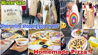 5 minute homemade pizza🍕🤤 | Shein winter haul 2023 | Winter shopping 🛍 Centerpoint mega sale offer 💥