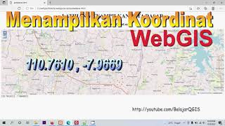 WebGIS #4 : Menampilkan koordinat pada webgis (Displaying coordinates on webgis)