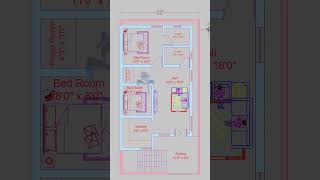 22x42 house plan | 924sqft home plan #shorts #design #home #civil #sketchup #autocad #house #design