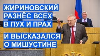 Жириновский разнёс депутатов, гуманитариев во власти и высказал мнение о Мишустине