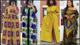 🆕️TRÈS BELLE TENUE AFRICAINE DE ROBE LONGUE MOYENNE 2023 WAX/PAGNE AFRICAN CASUAL DRESS ANKARA GOWN