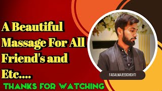 A Beautiful Massage For All Friend's And Other || Faisal Majeed Chishti || New Video Ramadan 2024.