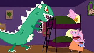 Zombie Apocalypse, Dinosaur Zombie appears in Peppa's bedroom 🧟‍♀️  Peppa Pig Funny Animation