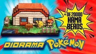 DIORAMA de POKÉMON | + de 20 MIL HAMA BEADS | Te Digo Cómo