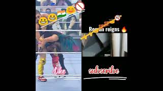 Who is stronger 💪💪 Roman 🆚 Rhea Ripley ☠️☠️🚭🚭👑💯👆👆💪🆒#shorts