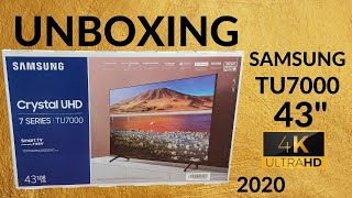 How To Unboxing Samsung TU7000 43Inch Crystal UHD 4K LED TV Bangla [2020] Online TV Services