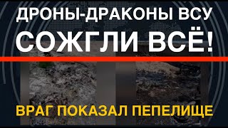 Дроны-драконы ВСУ сожгли всё! Враг показал пепелище