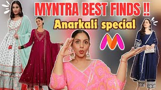 Myntra Trendy 💞Anarkali kurta sets | Ethnic clothing haul | trendy and beautiful kurta sets haul🥰 |