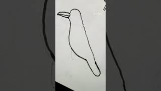 Easy crow drawing | How to draw a crow | #drawing #shorts #youtubeshorts